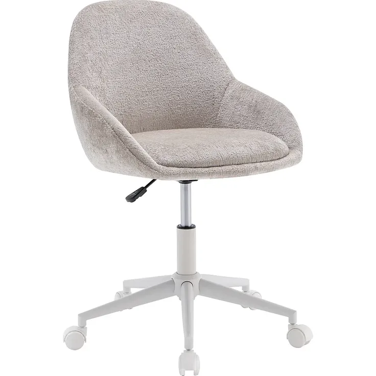 Vente-unique - NAODY Office chair Stoff Beige - B 59,5 cm x H 78 cm88 cm x L 55 cm – Bild 3