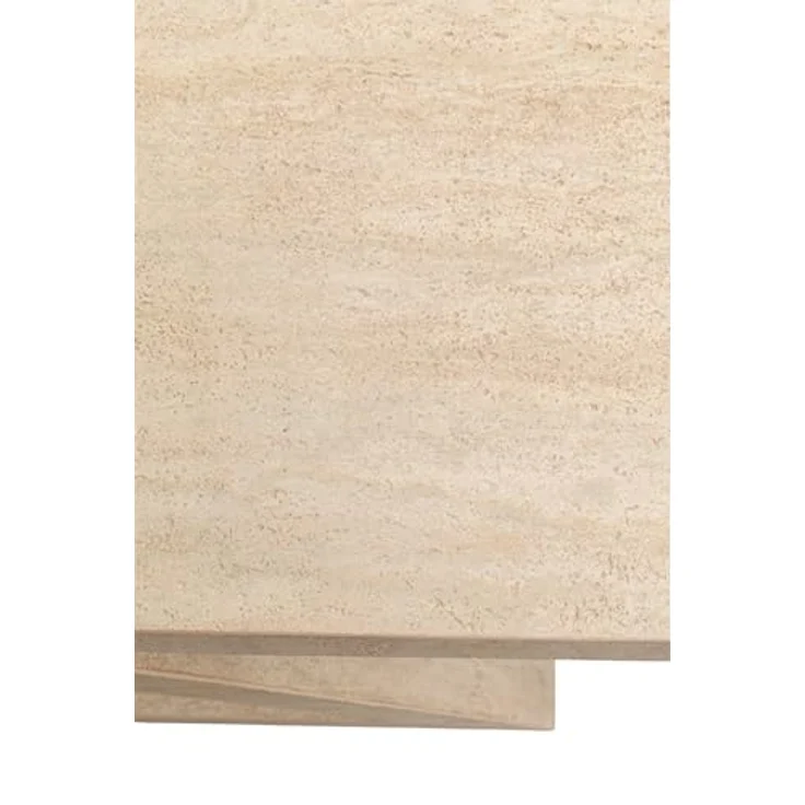 Kare Design Beistelltisch Luxury Z Travertine, Beige, Ablage, Couchtisch, Wohnzimmertisch, Z-Form, Stein-Optik, 61 x 44 x 33 cm (H/B/T) – Bild 7