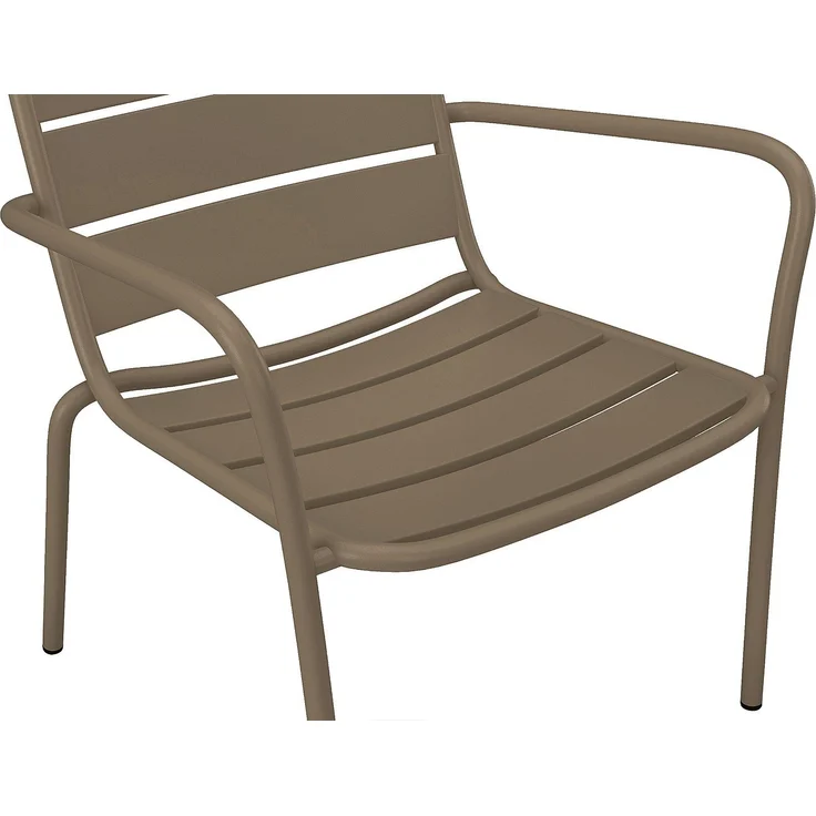 Vente-unique - Gartensessel niedrig & stapelbar - Metall - Taupe - MIRMANDE von MYLIA – Bild 5
