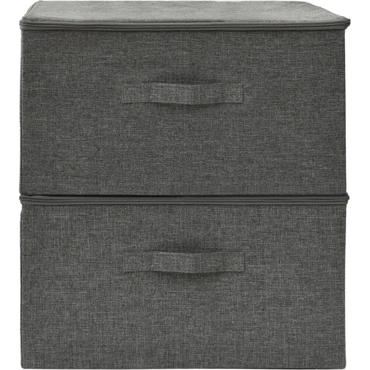 vidaXL Aufbewahrungsboxen 2 Stk. Stoff 43x34x23 cm Anthrazit 332909 – Bild 8