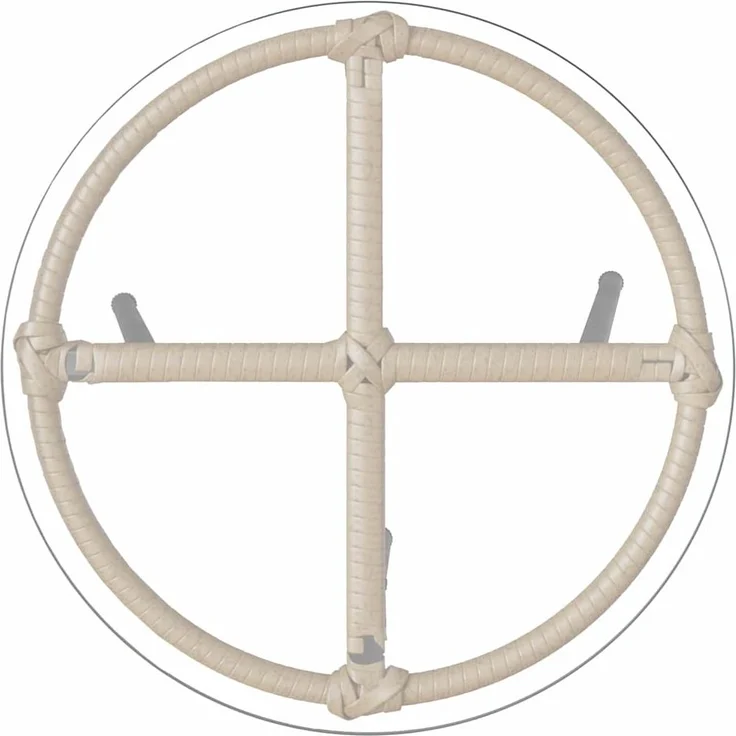 vidaXL Garten Essgruppe 3 pcs Braun und Creme Poly-Rattan 42010359 – Bild 8
