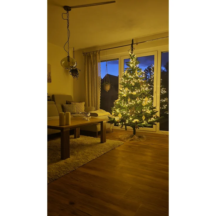 Moritz Weihnachtsbaum künstlich 220 cm Schnellaufbau Stecksystem Tannenbaum kaukasische Tanne Unecht naturgetreu mit Ständer – Bild 2