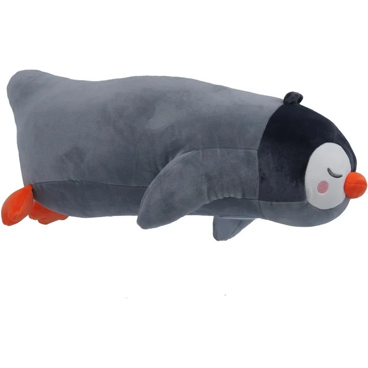 UNUS HOME Seitenschläferkissen Pinguin Kissen, 1-tlg, 50 cm Grau, Lagerungskissen Stillkissen Kissen für Kinder Dekoration extrem weich – Bild 2