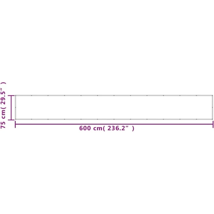 vidaXL Balkonsichtschutz Sandfarben 75x600 cm 100 % Polyester-Oxford 4000024 – Bild 2