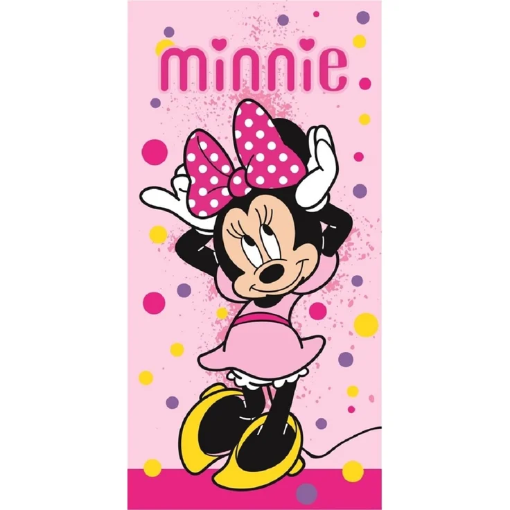 Disney Minnie Mouse Weiches Strandtuch – Saugstarkes Badehandtuch 70x140 cm – Bild 1