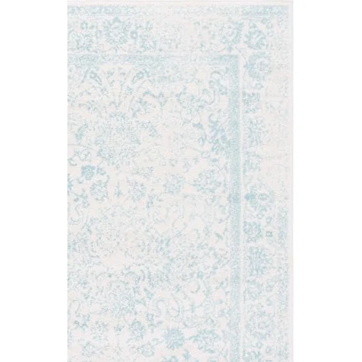 Safavieh Läufer 76x244 cm - Adirondack Collection - Transitional Design, Elfenbein & Hellblau, Pflegeleichte Synthetikmischung, Ideal für Wohnzimmer, Schlafzimmer, Büro | 1 cm Flor, Teppich für den Innenbereich, Polypropylen-Fasern, Öko-Tex-zertifizi... – Bild 10