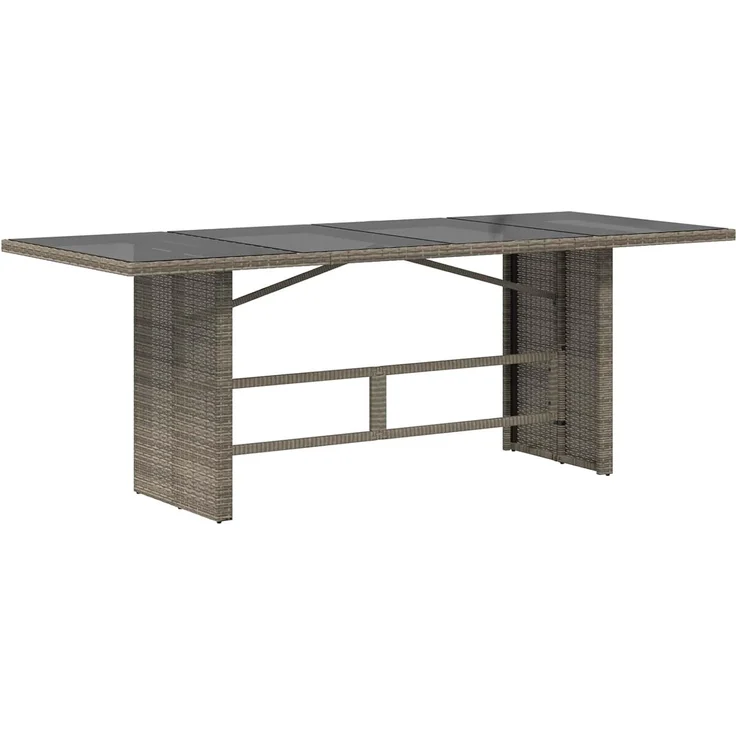vidaXL Outdoor-Essgruppe 7 stk. Grau Poly-Rattan 3448950 – Bild 9
