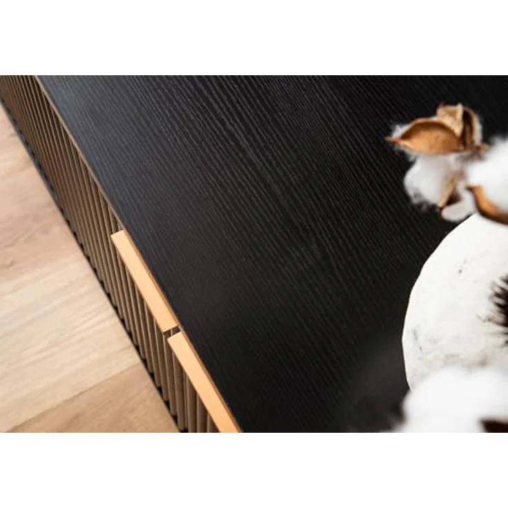 MID.YOU Mid.you Lowboard, Schwarz, Metall, 150x60x39 cm, stehend für Wohnzimmer – Bild 5