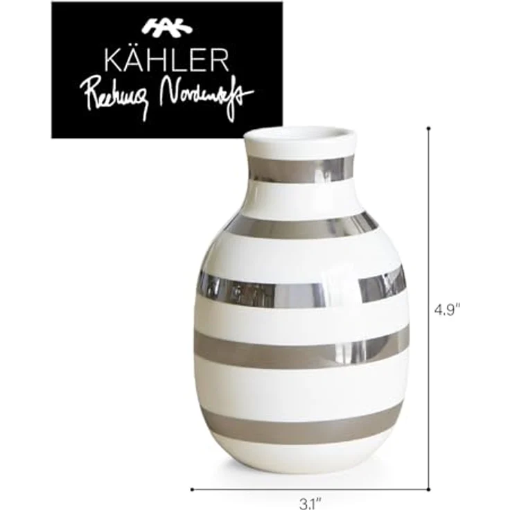 Kähler Omaggio Vase 12,5 cm silver – Bild 4
