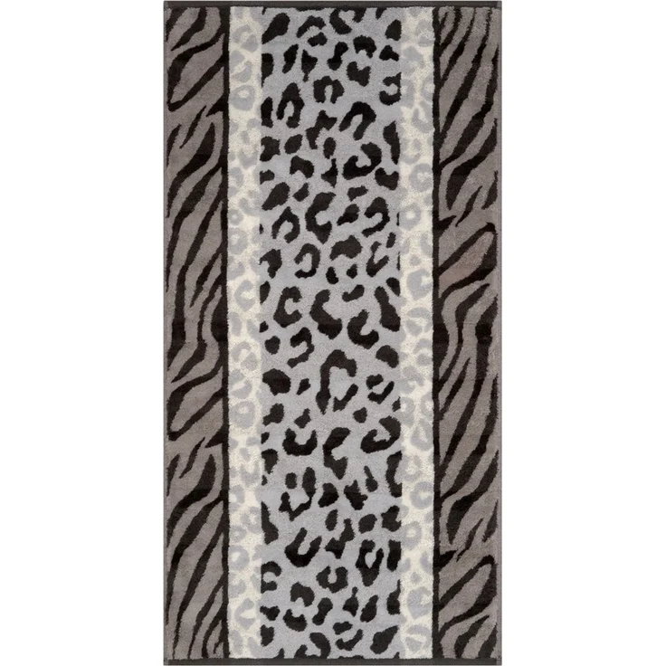 Cawö Handtuch Duschtuch Noblesse Animal 1090-77 Leo Zebra grau 50x100 – Bild 1