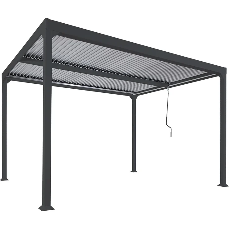 Mendler 'HWC-L41' Pergola ohne Seitenwände, Metall anthrazit, 3x3,7 m – Bild 7