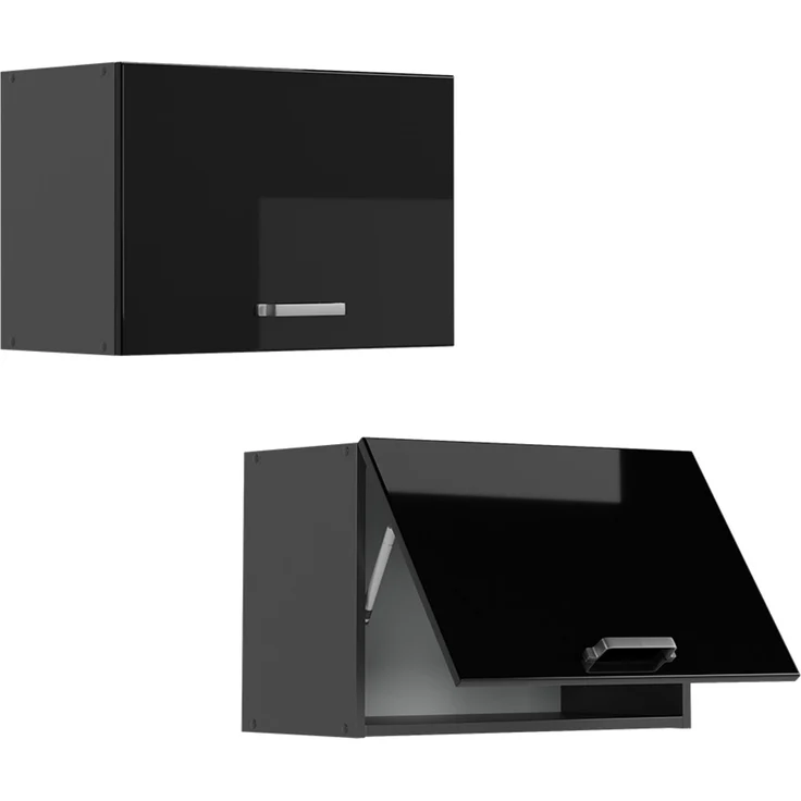 Hängeschrank R-Line Schwarz Hochglanz 60 cm Flach Vicco – Bild 5