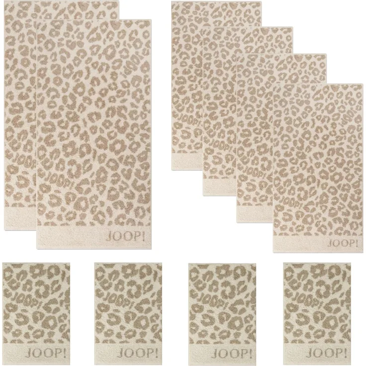 JOOP! 1707-36 Set 10-tlg. creme 2x Duschtuch 4x Handtuch 4xGästetuch