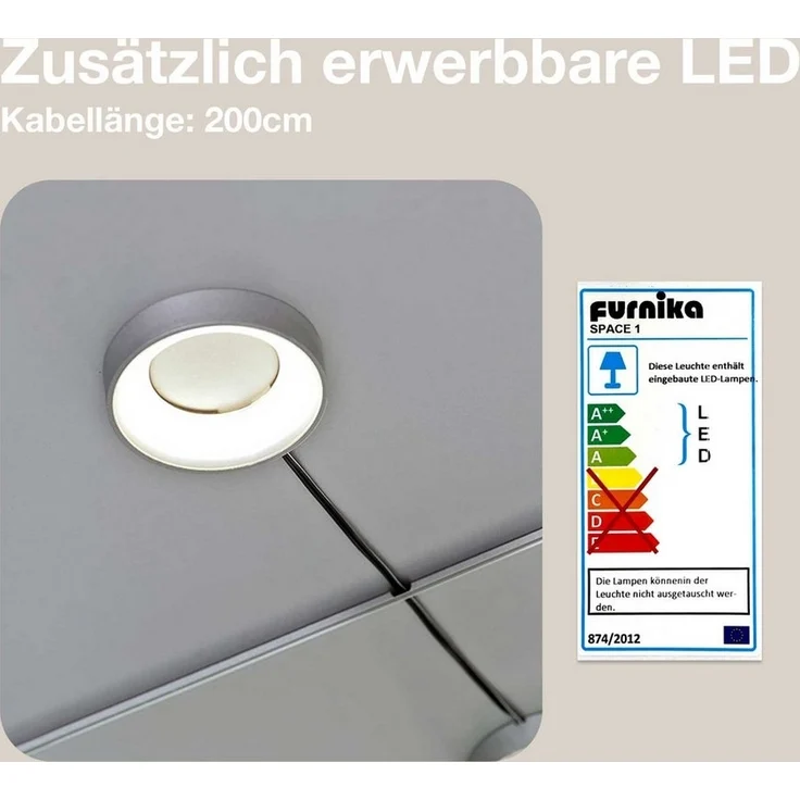 K-Möbel Hängevitrine C1012 (Glasvitrine (80x60x25 cm) mit 2 Glastüren) Glasvitrine hängend – Bild 3