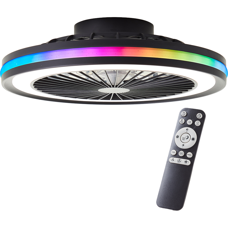 Brilliant AG Leuchten G99280-06 Palmero LED Deckenleuchte mit Ventilator RGBW