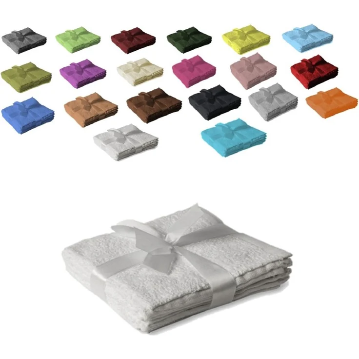 12 x Seiftuch 500 g/m² 30 x 30 cm Weiß – Bild 1