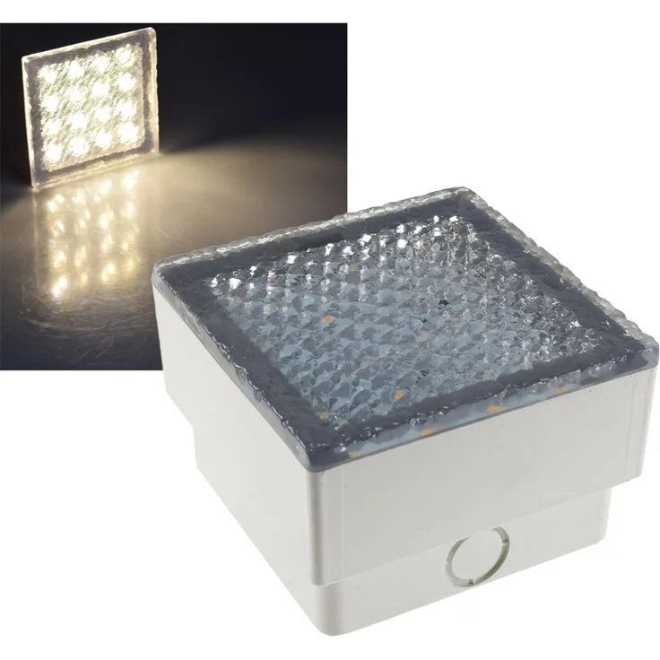 LED Pflasterstein "BRIKX 10" warmweiß10x10x7cm, 90lm, IP67, 230V