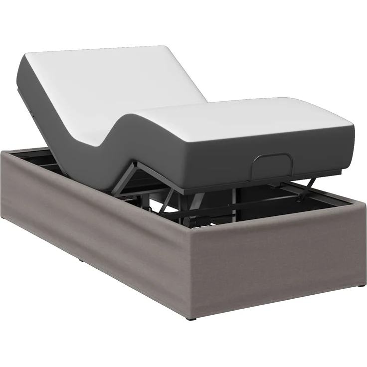vidaXL Elektrisch verstellbares Bettgestell Taupe 190 x 90 x 33,5 cm 42037326 – Bild 3