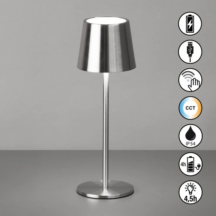 easy! BY FHL Außen-Tischleuchte Roxi, Dimmfunktion, Farbsteuerung, USB-Ladefunktion, LED fest integriert, Warmweiß, lange Leuchtdauer – Bild 1