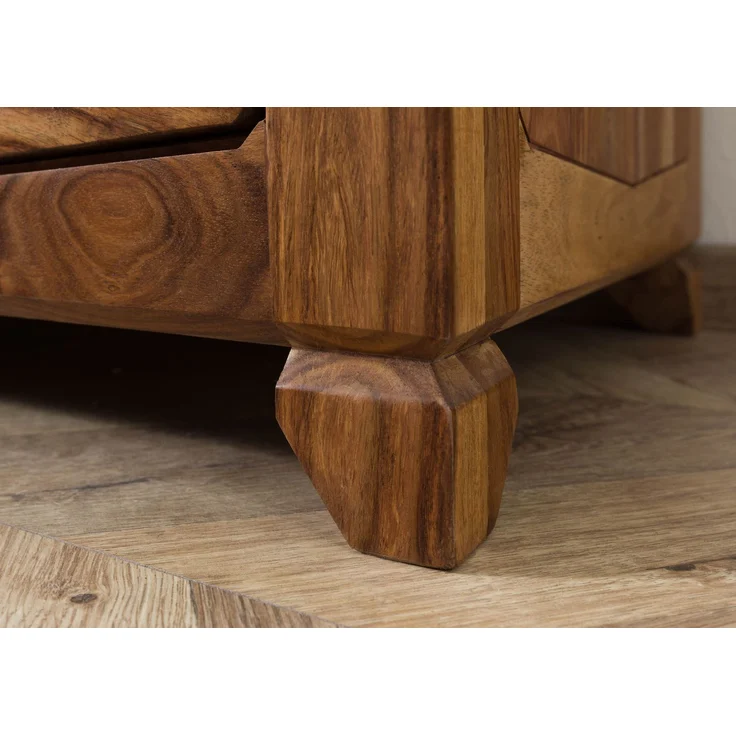 TV-Board Sheesham 160 x 43 x 33 braun lackiert ANCONA #112 – Bild 7