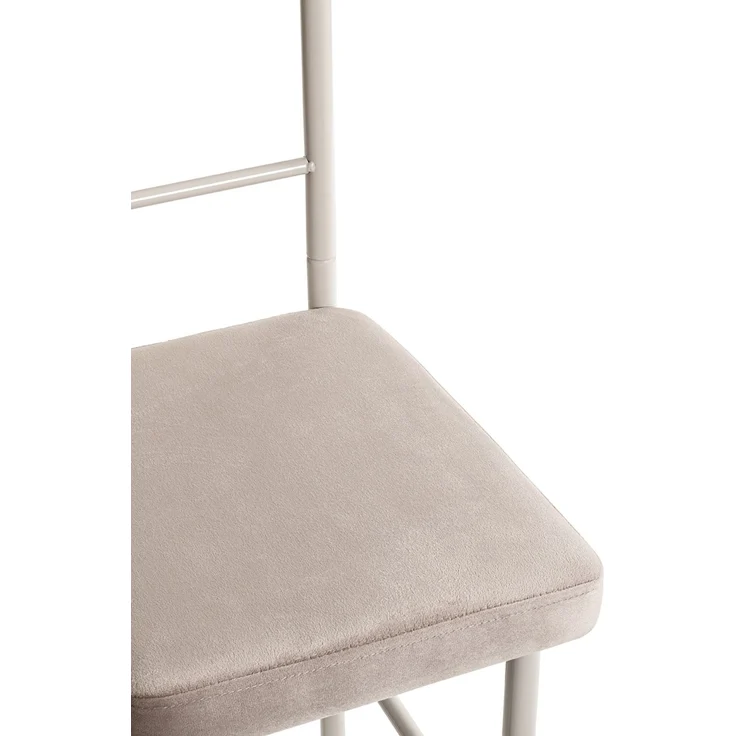 Haku Herrendiener Dressboy aus pulverbeschichtetem Stahlrohr, gepolsterte Sitzfläche mit Samtbezug in Kaschmir, 45x47x109 cm – Bild 3