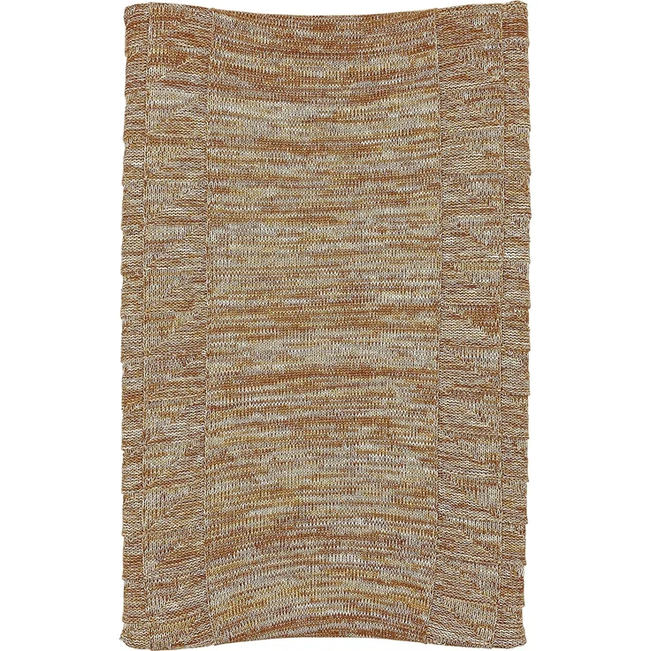 Meyco Baby Block Mixed Wickelauflagenbezug (weich und hautfreundlich, aus 100% Baumwolle, waschbar, einfache Pflege, trocknergeeignet, Größe: 50x70 cm), Ockergelb/Camel – Bild 2