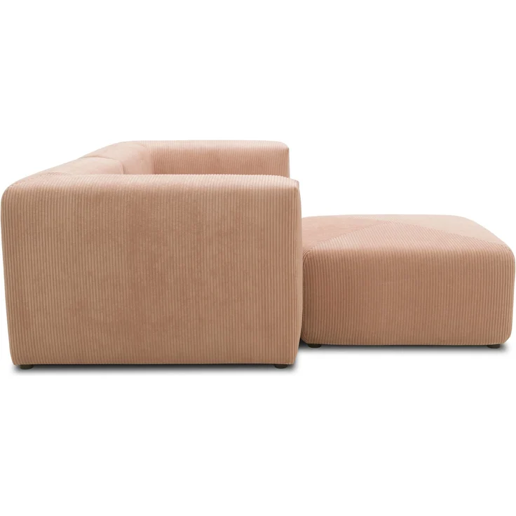 DOMO. collection Ecksofa 800011, kleine Modul-Couch in L-Form, individuell kombinierbar, Cord Sofa, Polsterecke, Eckcouch, Polstergarnitur 216 x 193 x 69 (BxTxH), rose – Bild 4