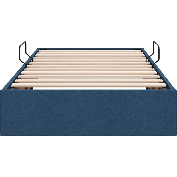 vidaXL Ottoman Bettgestell mit Speicher Blau 100 x 200 cm Stoff 3442807 – Bild 7