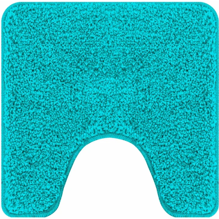 vidaXL Rutschfeste Badematte mit Toilettenausschnitt Türkis 50 x 50 cm 4019820 – Bild 1