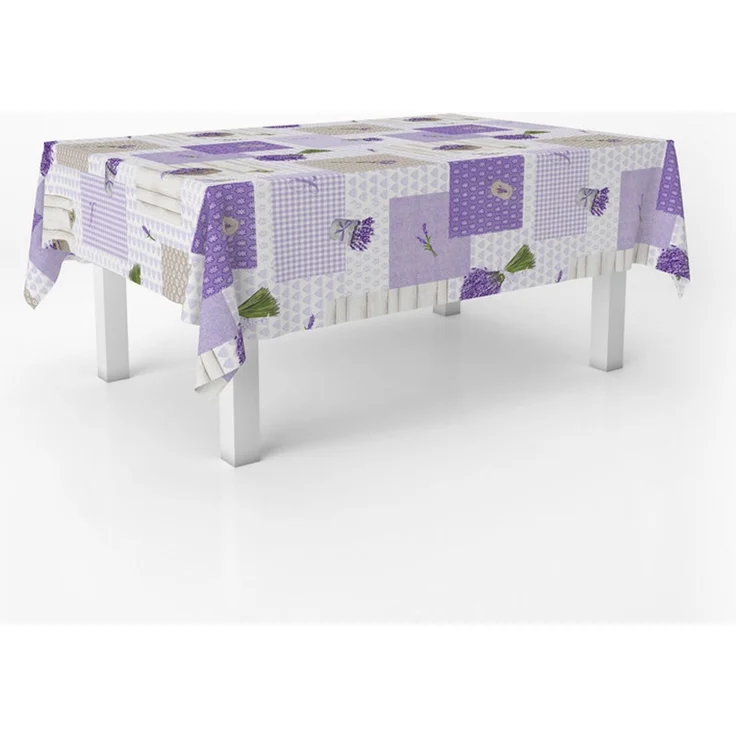 ECOMMERC3 Fleckabweisende Tischdecke für rechteckigen Tisch, Größe 100x140 cm | Schmutzabweisende Tischdecke, extra weich und wasserdicht, Provence