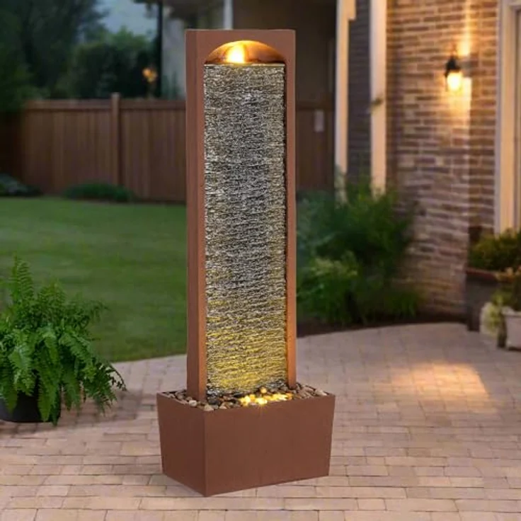 Teamson Home Gartenbrunnen mit LED rot 84 cm – Bild 3