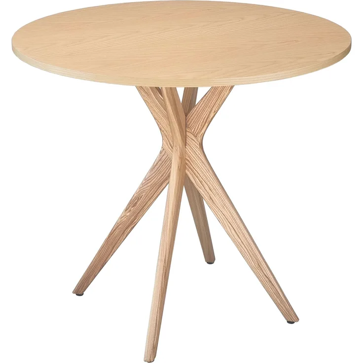 Ragaba runder Esstisch, Esche & MDF Eschenholzfurnier, Naturfinish, Ø 80 cm