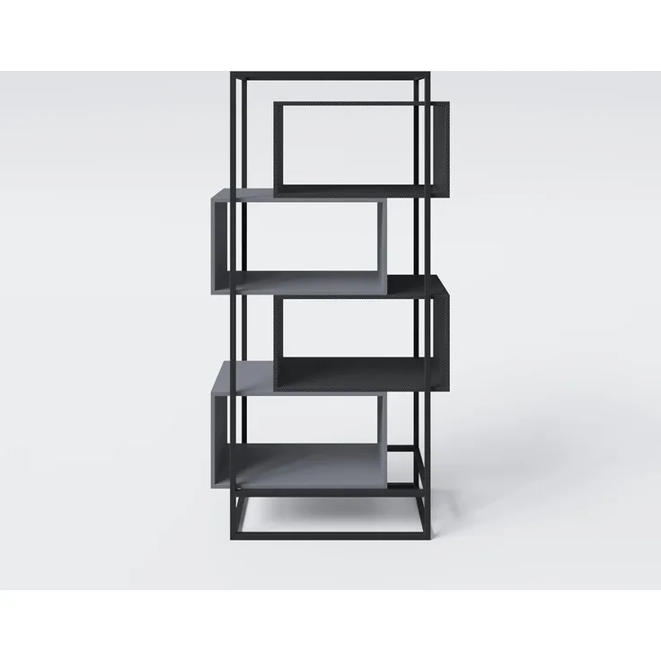 MINECRAFT - Bücherregal, Regal mit 4 Fächern, Gaming Möbel mit dunklem Design und Minecraft Print