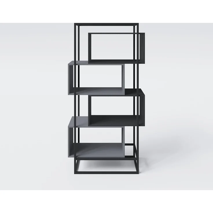 MINECRAFT - Bücherregal, Regal mit 4 Fächern, Gaming Möbel mit dunklem Design und Minecraft Print – Bild 1