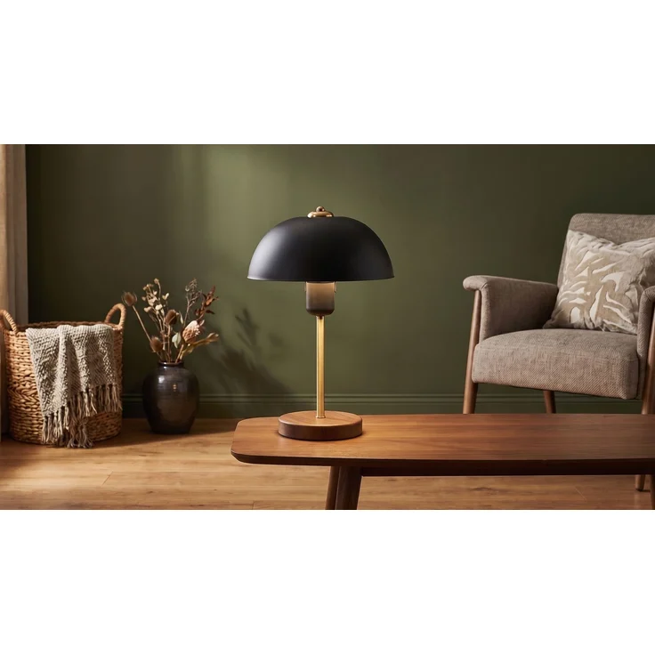 KAWOLA Tischlampe FIORA Metall schwarz 38 x 12 x 23 cm – Bild 2