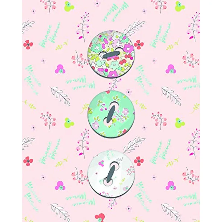 Komar Disney Wandbild Minnie Mouse Buttons, Kunstdruck für Kinderzimmer, Größe 40x50cm, ohne Rahmen, Made in Germany