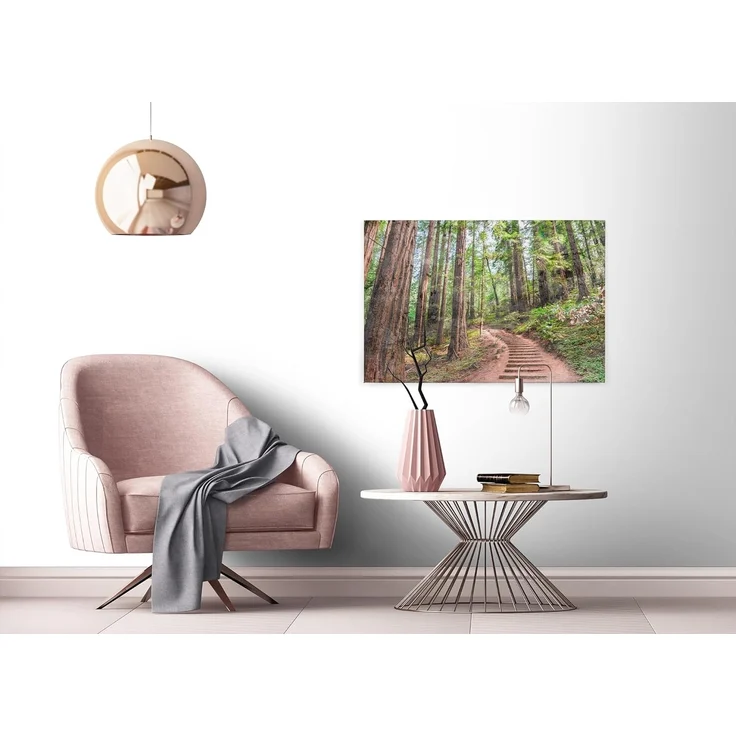 Leinwandbild Wald Pfad Grün Braun 90x60 DD120304 Keilrahmen Wandbild Leinwand – Bild 6