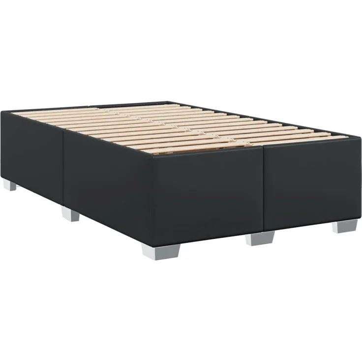 vidaXL Boxspringbett mit Matratze Schwarz 120x200 cm Kunstleder 3288416 – Bild 8