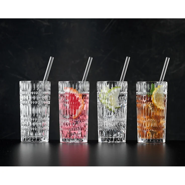 NACHTMANN 106658 TASTES GOOD ETHNO Longdrinkgläser 4er Set und Glastrinkhalme – Bild 6