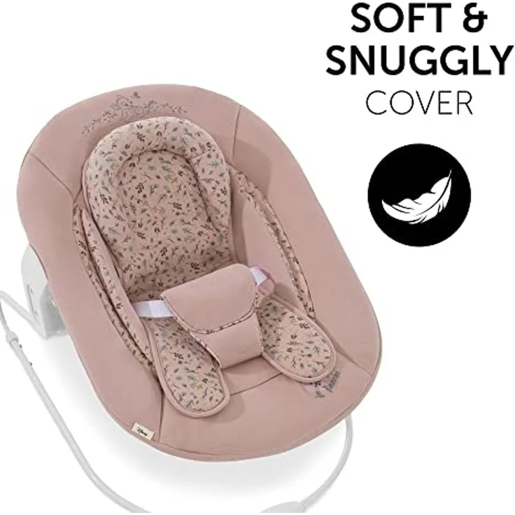 Hauck Babywippe Alpha Bouncer 2in1 kompatibel mit Hauck Hochstuhl Alpha+ und Beta+, Baby Wippe für Neugeborene ab Geburt bis 13 kg, mit Sitzverkleinerer, Shaukelfunktion, Bambi Rosa – Bild 6