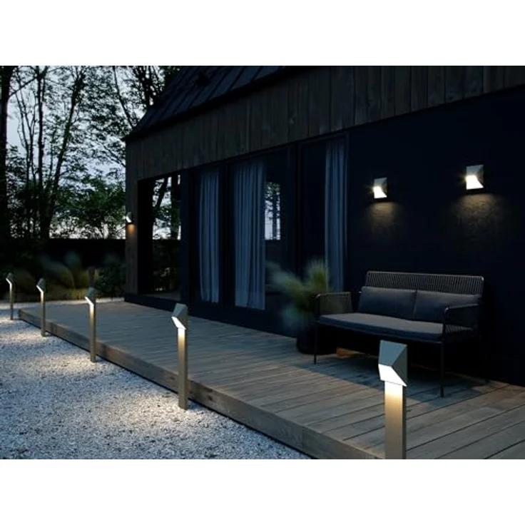 Nordlux Pontio Pollerleuchte, 850 mm, beige, wetterbeständig, energieeffizient, GU10 LED-kompatibel – Bild 4