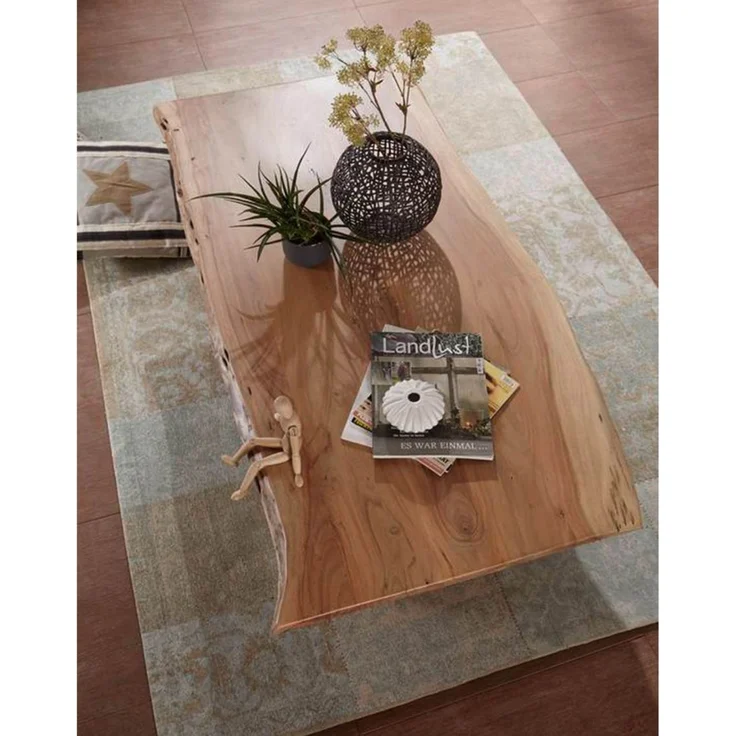 Couchtisch Akazie 150x70x45 natur lackiert PURE ACACIA #306 – Bild 4