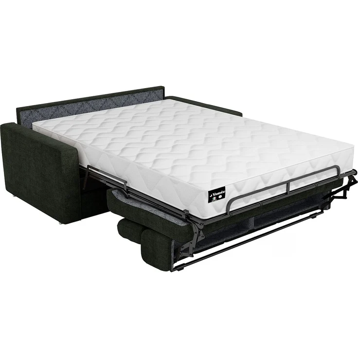 Vente-unique - VIZIR - Schlafsofa - Plastik - Kunststoff (PVC), Metall - Tannengrün - 214 x 223 x 110 cm – Bild 6