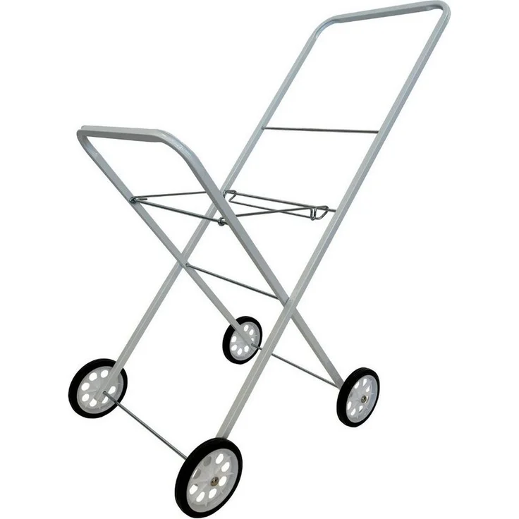 abc HOME Wäschekorb Wäschekorbwagen, Ablagefläche, Klappbar, Weiß, Metall, 92 cm H – Bild 1