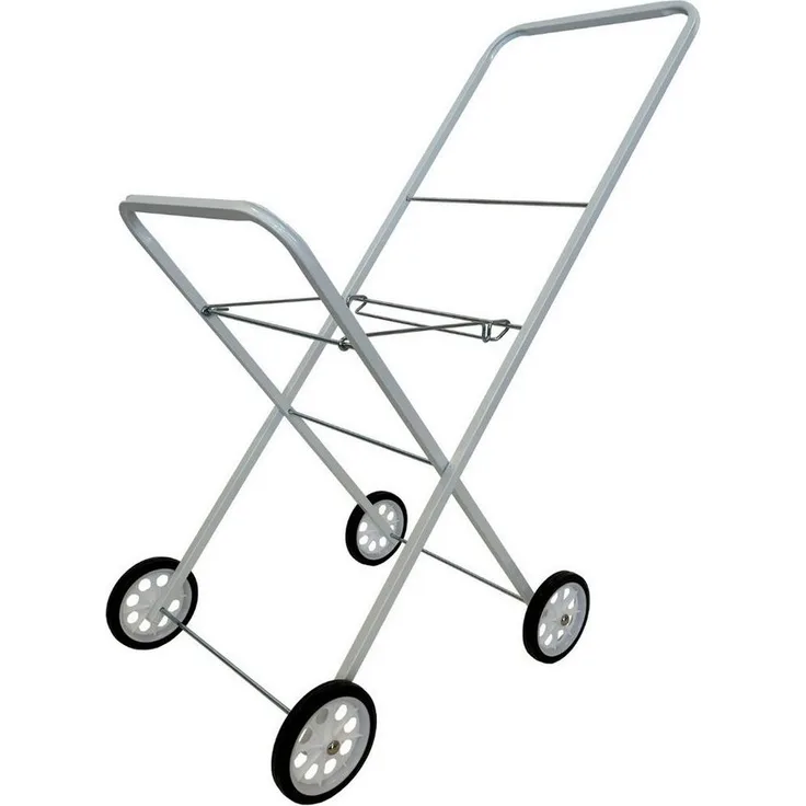 abc HOME Wäschekorb Wäschekorbwagen, Ablagefläche, Klappbar, Weiß, Metall, 92 cm H