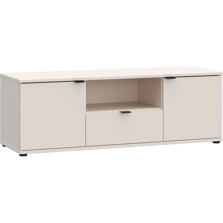 Lowboard >GANYMEDE< 2 Türen, 1 Schublade, 1 Fach, sandfarbig - 129,8x43,9x41,3cm (BxHxT) – Bild 4