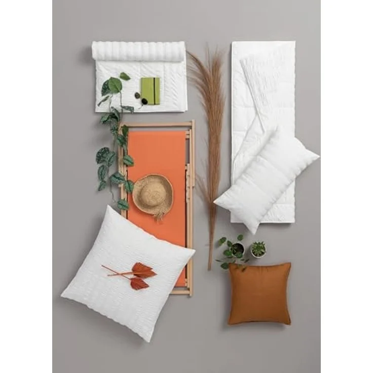 Sommerbett CENTA-STAR STRUCTURE BL 155x220 cm weiß Bettdecke – Bild 2