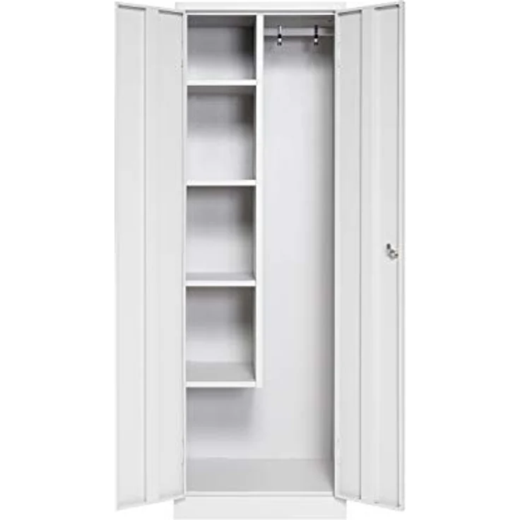 Putzmittelschrank, 60x180 cm, grau – Bild 5