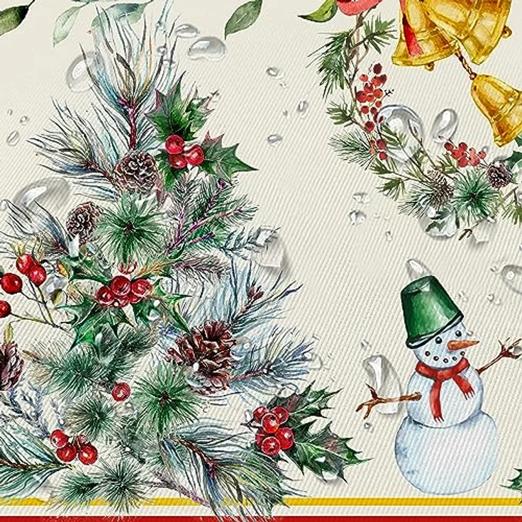Yighty Ovale Weihnachtstischdecke, 152,4x213,4 cm – Bild 5