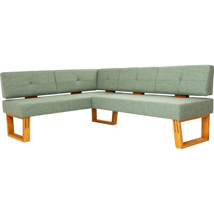 Home affaire Eckbank Ponza Polsterbank, Esszimmerbank, mit Massivholzgestell, Küchenbank in tollen Farben, Breite 201x161 cm – Bild 1